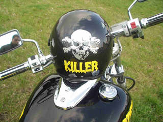 Schriftzug "KILLER", Schrift Nr. 10 und Symbol 06